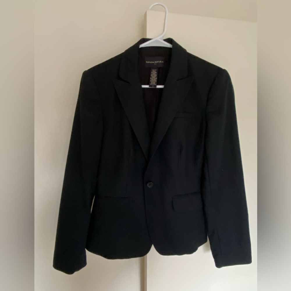 Banana Republic Black Blazer Size 2 - Picture 6 of 7
